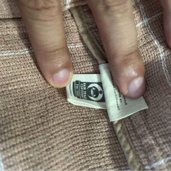 MADEWELL Tan Breezewoven Larsen Blazer in Windowpane Linen Oversized Lightweight - Picture 5 of 7